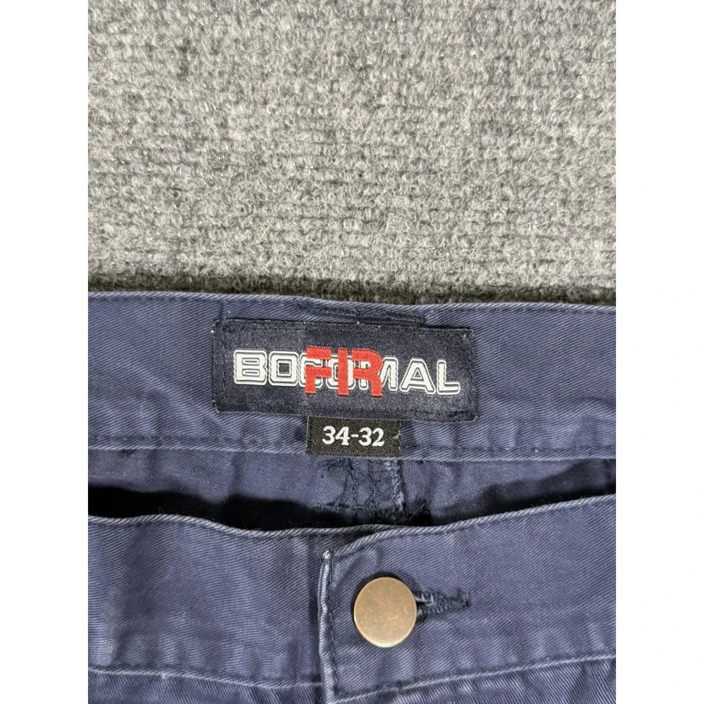 BOCOMAL FR Pants Mens 34x30 Blue Cargo Flame Resistant Workwear CAT2 NFPA2112